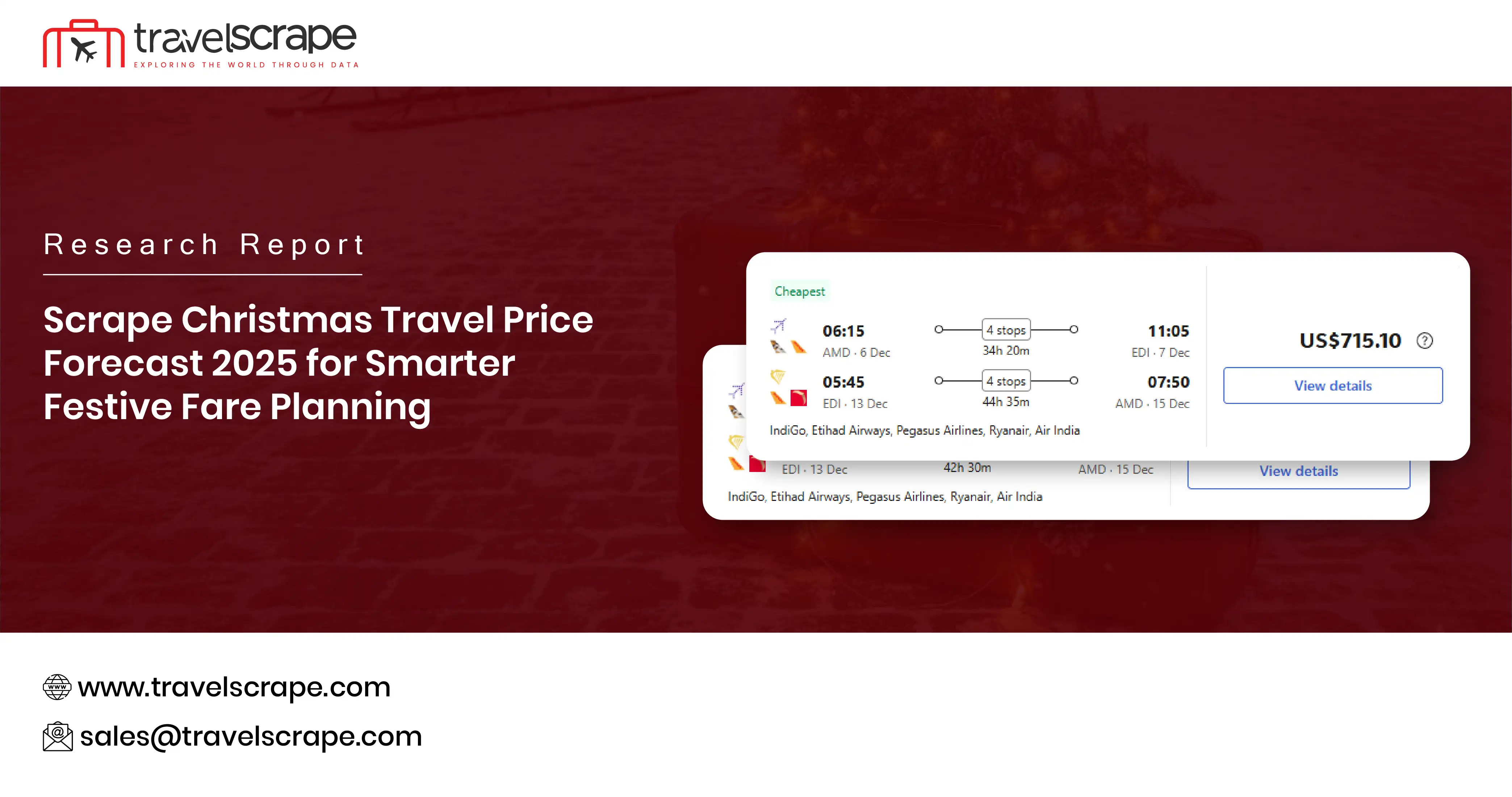 Scrape Christmas Travel Price Forecast 2025 for Smarter Festive Fare Planning